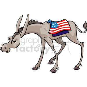 300x300 Royalty Free Democrat Donkey Mascot 385686 Vector Clip Art Image