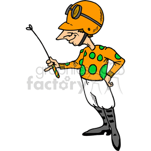 300x300 Royalty Free Horse Jockey 373519 Vector Clip Art Image