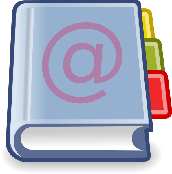 594x600 X Office Address Book Clip Art