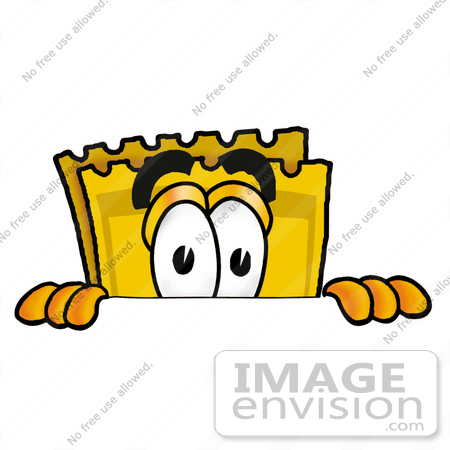 450x450 Clip Art Graphic Of A Golden Admission Ticket Character Peeking