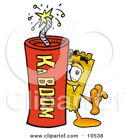 450x470 Clipart Picture Of A Yellow Admission Ticket Mascot Cartoon