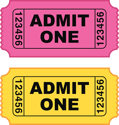 404x424 Admit One Ticket Clipart