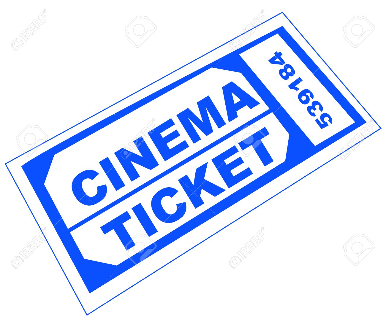 1300x1102 Blue Numbered Cinema Admission Ticket