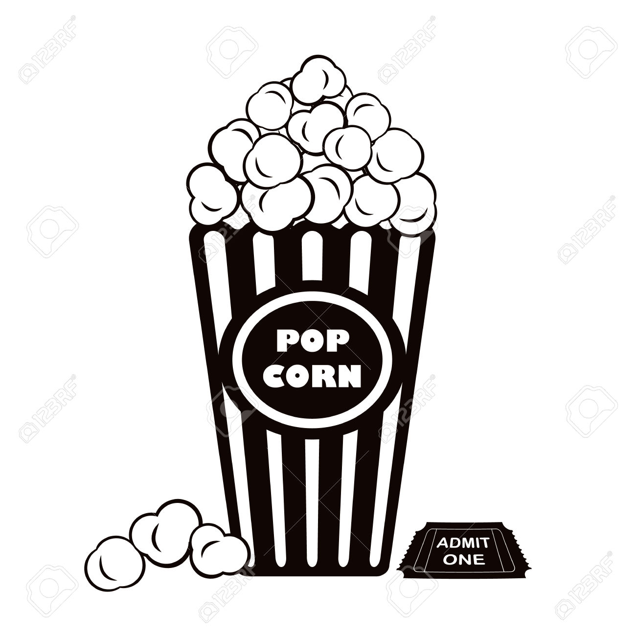 1300x1300 Popcorn Clipart One