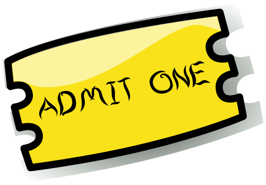 518x360 Ticket Admit One Yellow