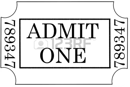 450x302 Admit One Illustration Stock Photo, Picture And Royalty Free Image