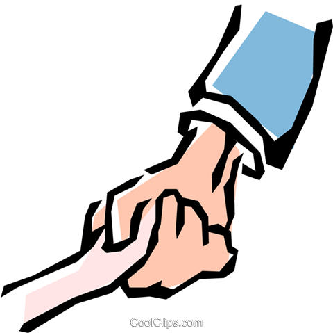 480x479 Adult Amp Child Holding Hands Royalty Free Vector Clip Art