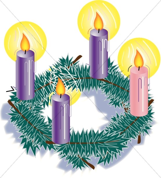 554x612 Advent Candles Clipart