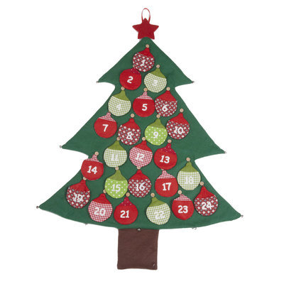 400x400 Wood And Fabric Christmas Advent Calendars