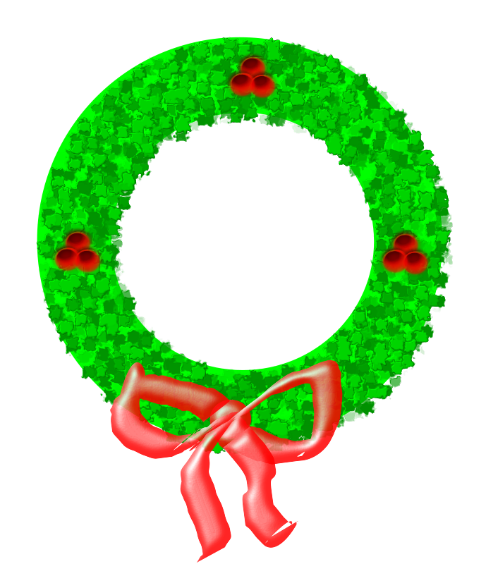 689x800 Christmas Wreath Free Vector 4vector