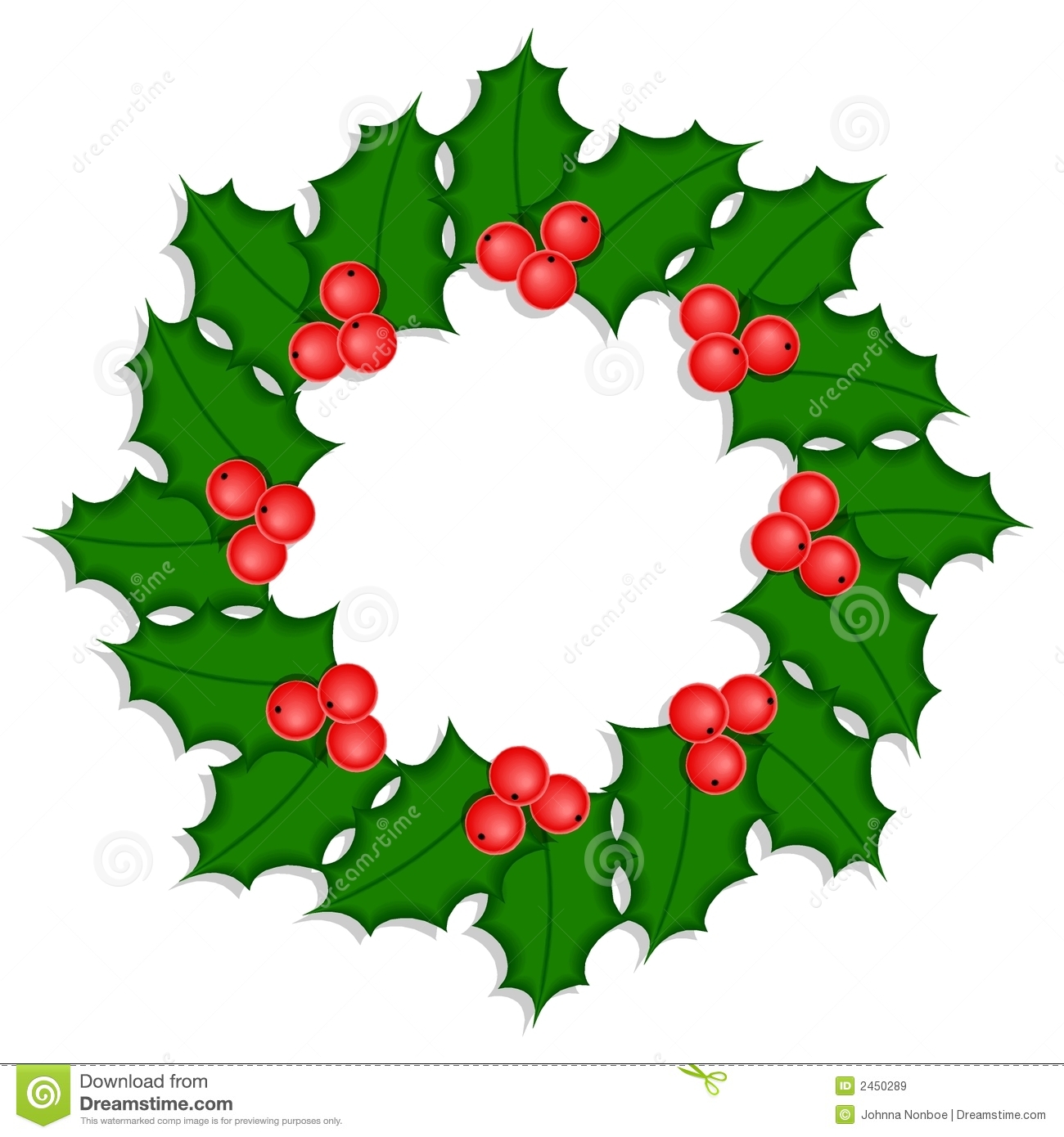 1300x1390 Holly Wreath Clipart