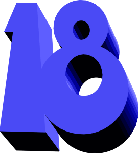 270x299 Number 18 Clipart