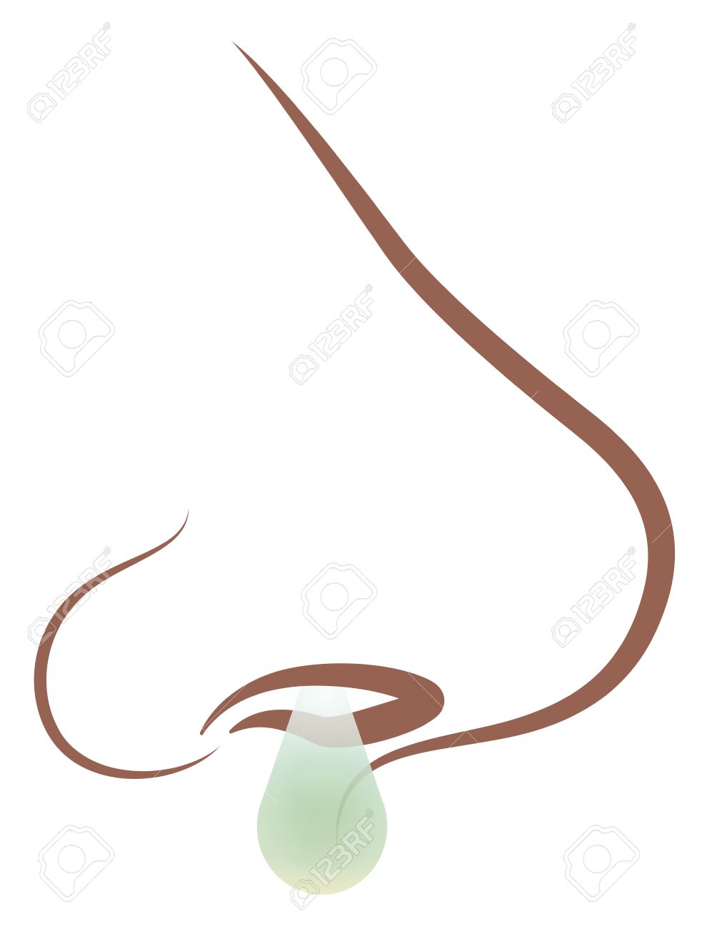 997x1300 Running Nose Aesthetic Illustration Of Nasal Mucus Isolated