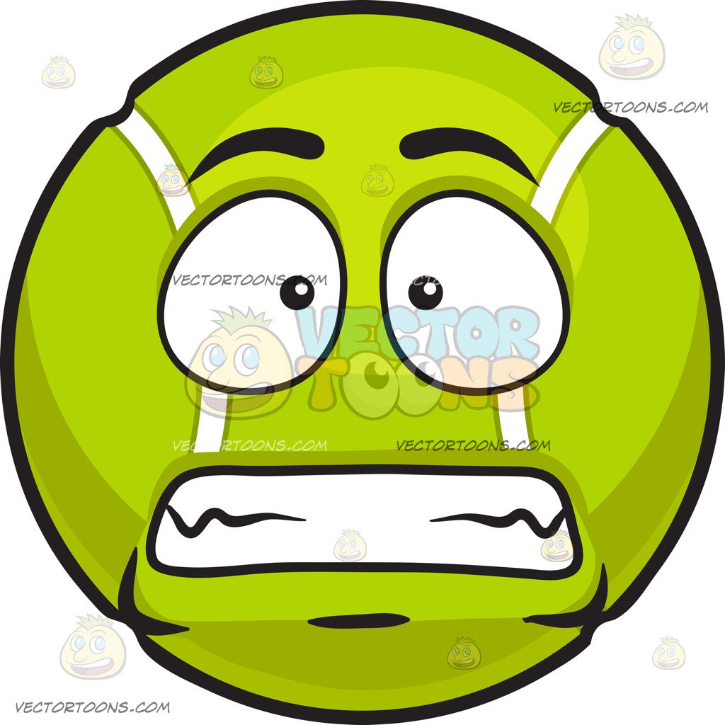 1024x1024 A Scared Tennis Ball Cartoon Clipart
