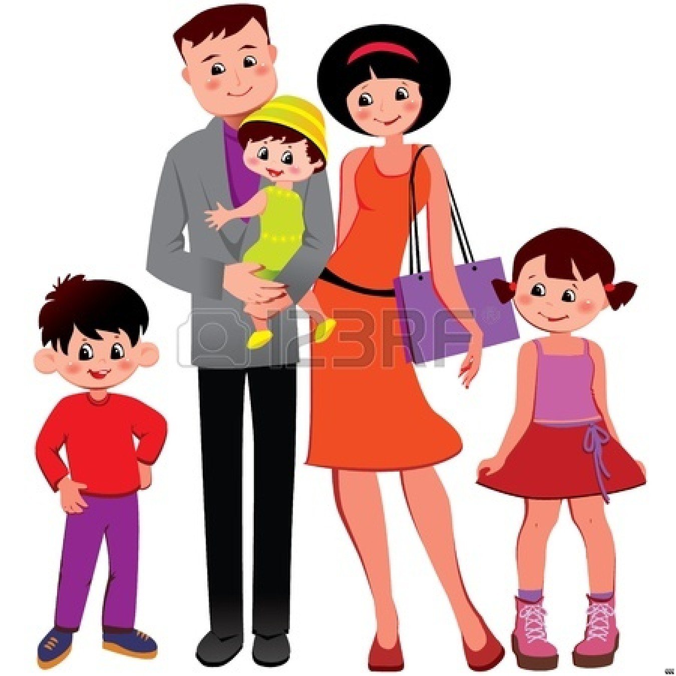 1350x1350 Black Family Clip Art Clipart