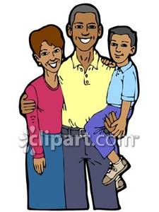 225x300 African American Family Talking Clipart