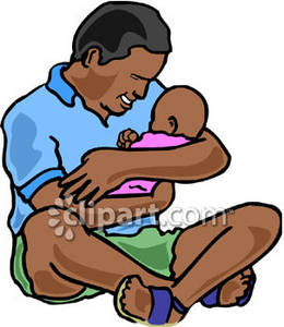 260x300 Black Fathers Clip Art African American Dad Holding A Newborn