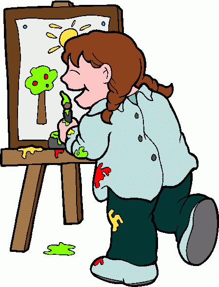 449x588 Clip Art Girl Painting Clipart