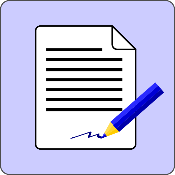 600x600 Sign Document Contract Icon Clip Art