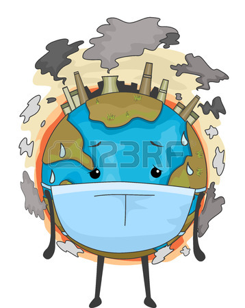 358x450 Illustration Of Air Pollution Stock Photo, Picture And Royalty