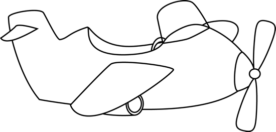 550x263 Cute Black And White Airplane Clip Art