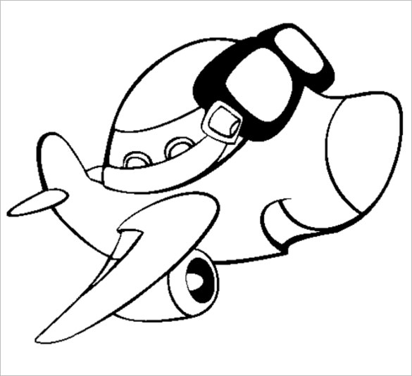 Airplane Cartoon Drawings
