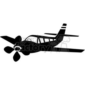 300x300 Royalty Free Single Engine Airplane 373966 Vector Clip Art Image