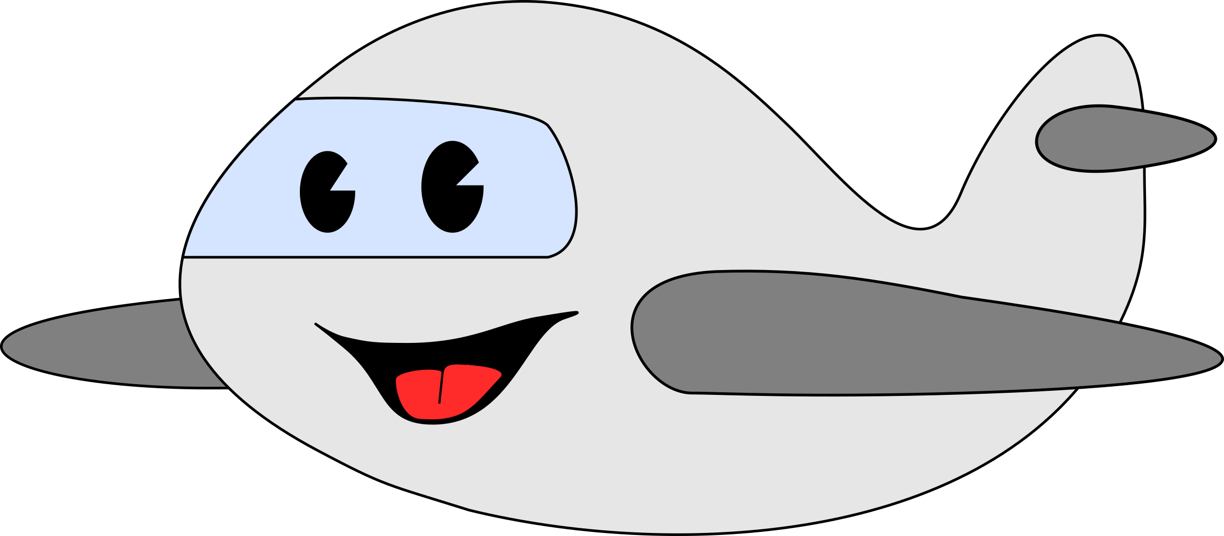 2400x1052 Airplane Clipart Png Cliparts