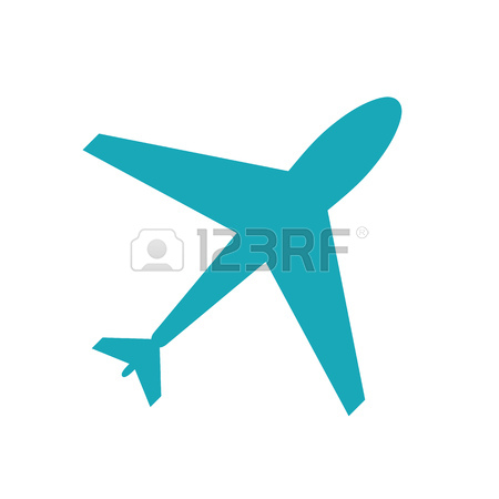 450x450 Web Icon Of Airplane, Plane. Airport Icon, Red Airplane Shape