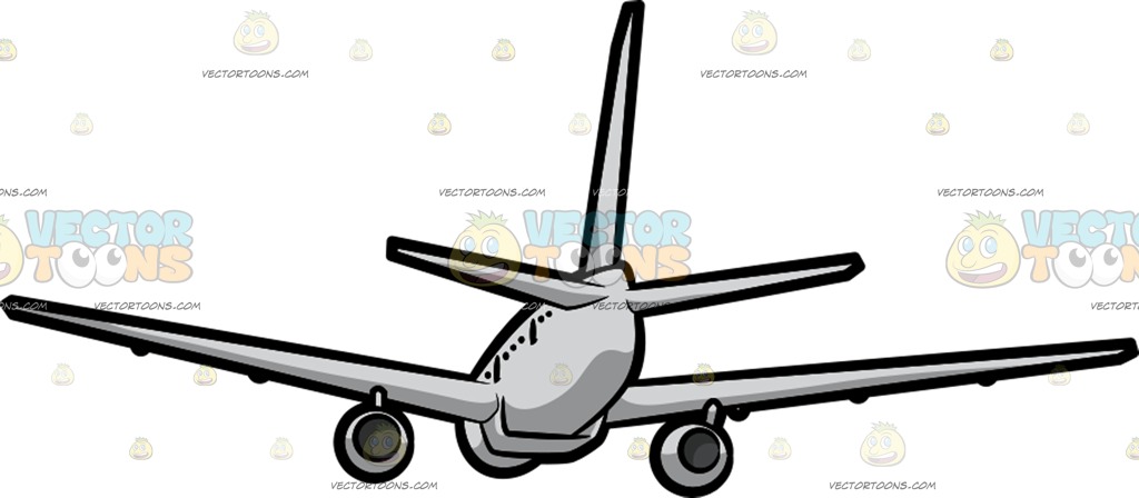 1024x448 An Airplane Flying Away Cartoon Clipart