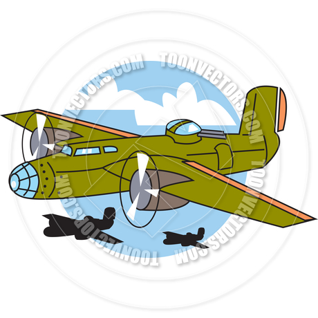 460x460 Cartoon Bomber Plane Vector Illustration By Clip Art Guy Toon