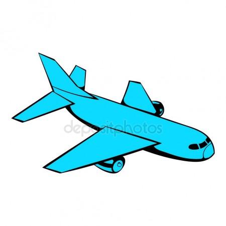 450x450 Passenger Airplane Icon, Icon Cartoon Stock Vector