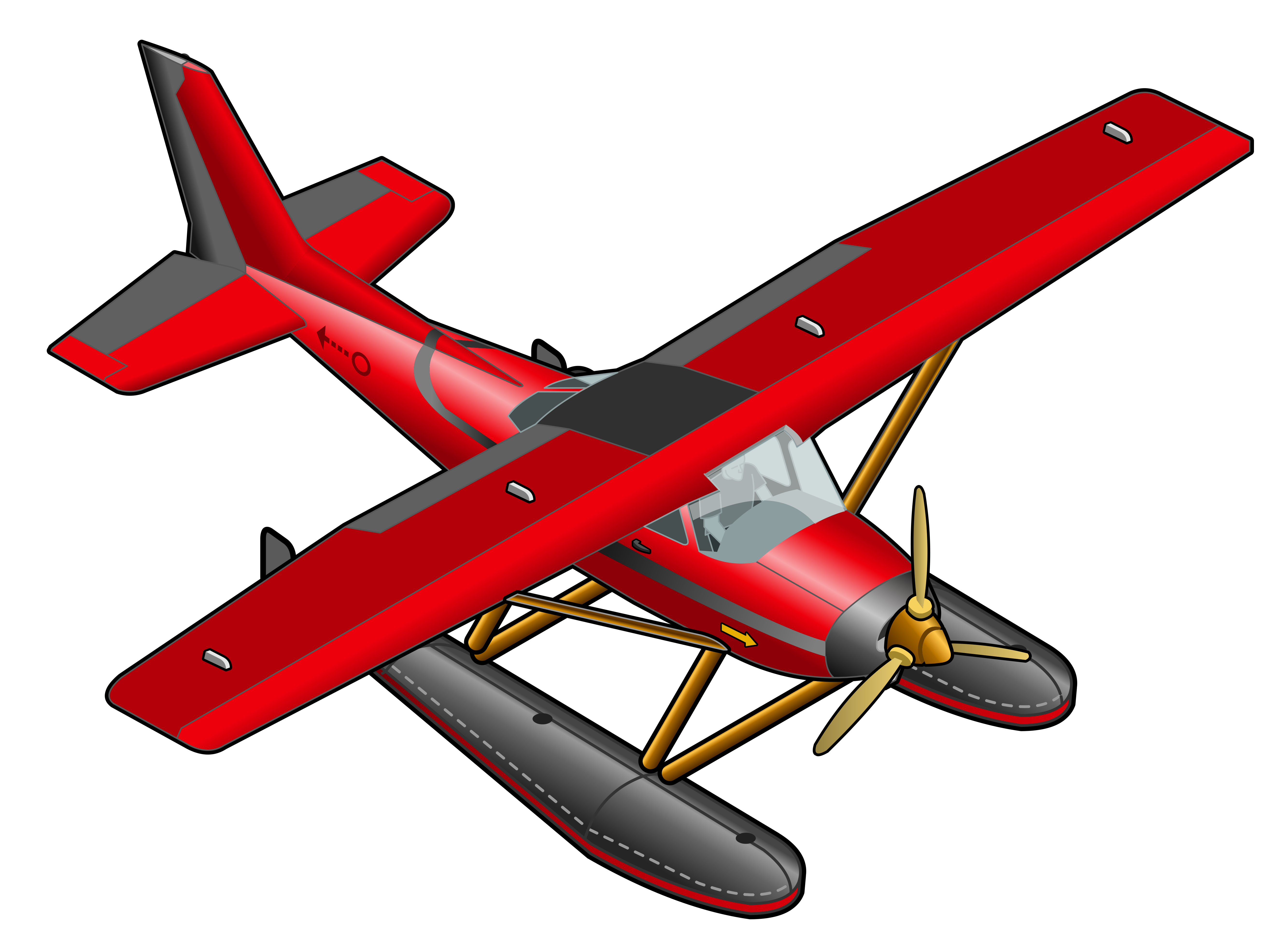 5334x3929 Aircraft Clipart Red Airplane