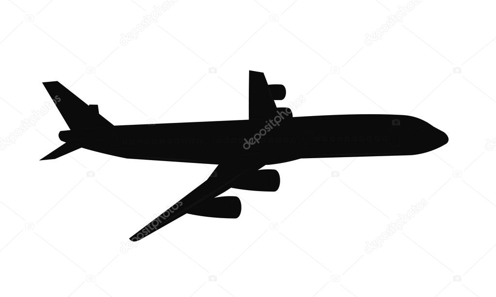 1023x614 Airplane Silhouette Stock Vector Retroartist