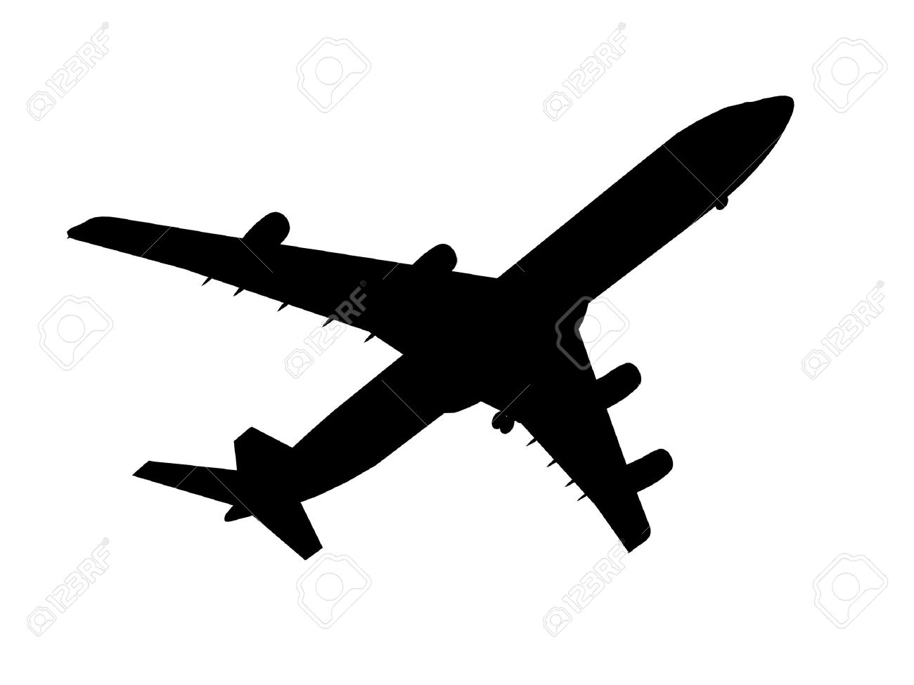 1300x975 Airplane Airbus Silhouette Cg Outline Stock Photo, Picture