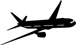 300x179 Airplane Silhouette Clip Art