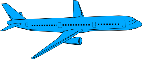 600x251 Blue Airplane Pass Clip Art