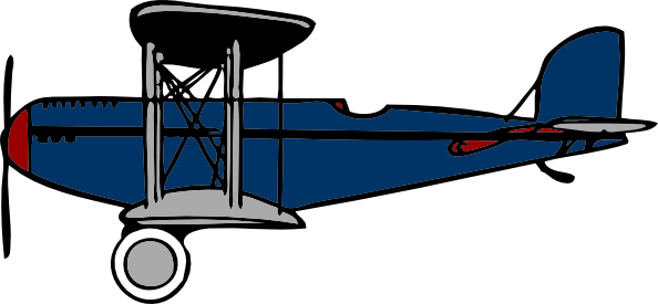 594x275 Red Blue Biplane Clip Art