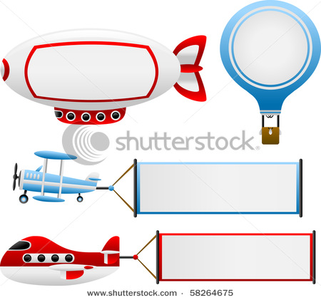 450x421 Airplane With Banner Clipart