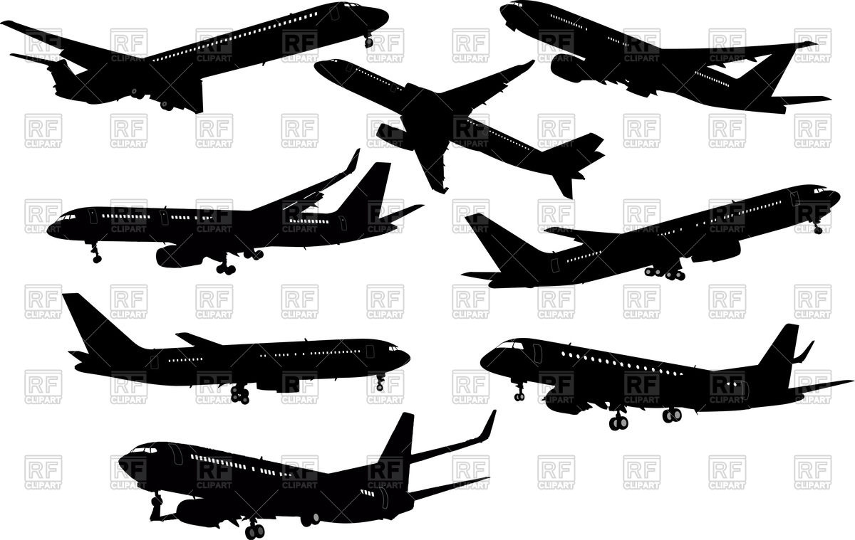 1200x759 Silhouettes Of Passenger Airliners