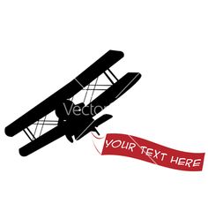 236x248 Silhouette Vintage Plane Airplane Silhouette With Banners