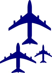 210x296 Flying Blue Airplanes Clip Art