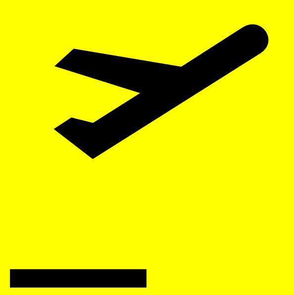 594x596 Airport Departure Sign Clip Art