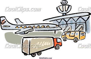 375x241 Airport Terminal Clipart