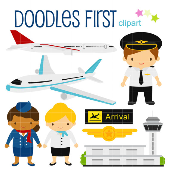 570x570 At The Airport Digital Clip Art For Scrapbooking Card Making