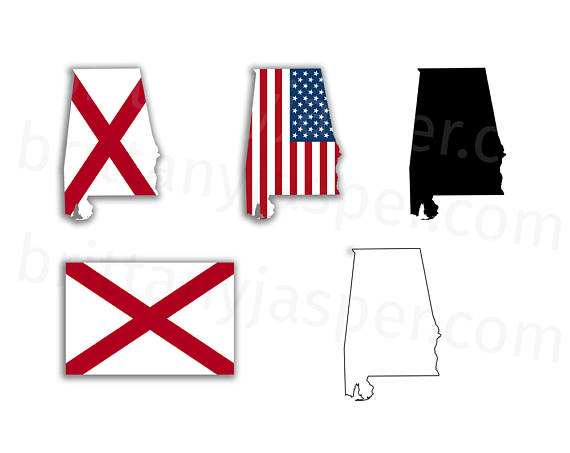 570x453 Alabama State Flag Svg Vector Clip Art Cutting Files