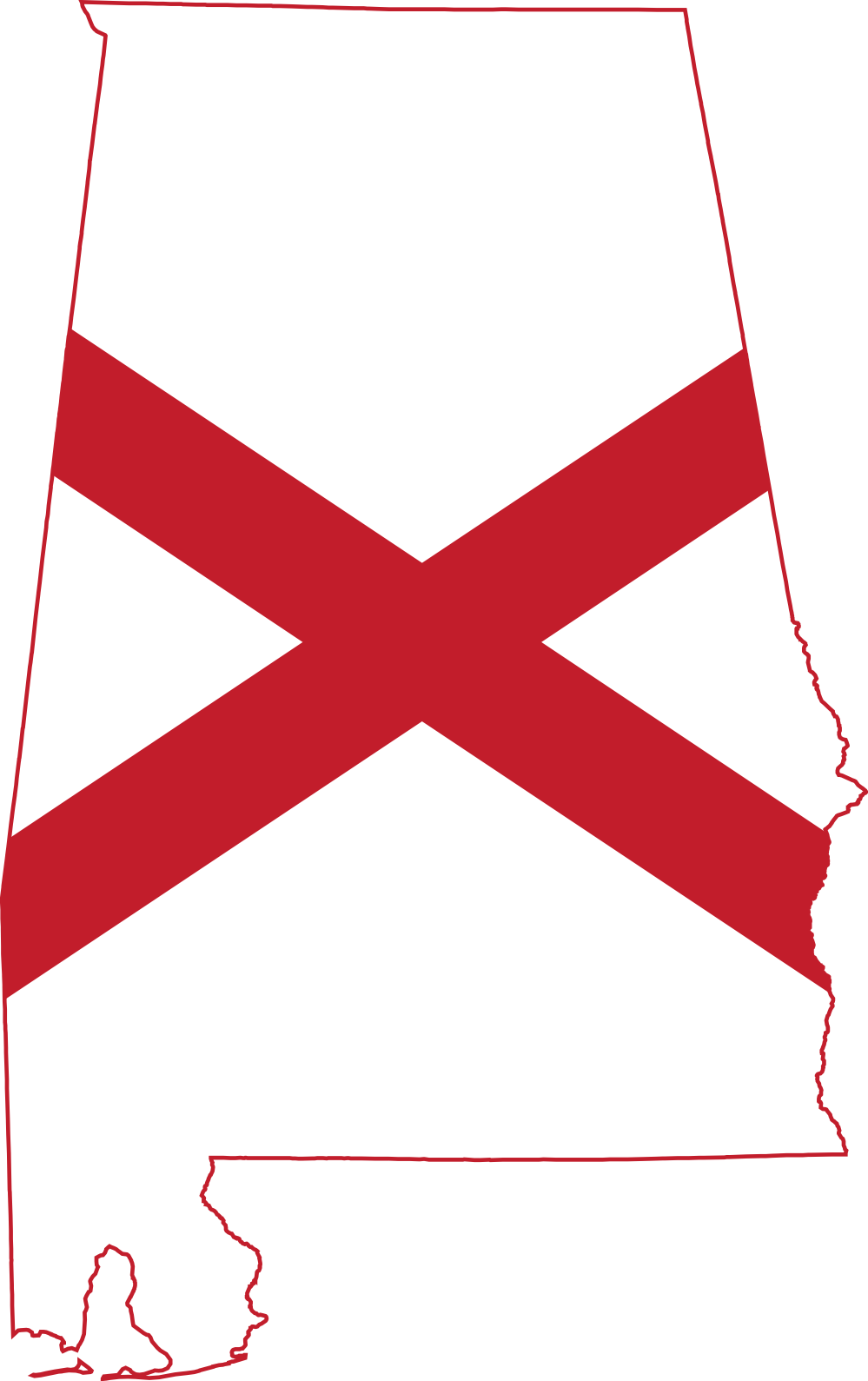 999x1589 Alabama Map Free Clipart