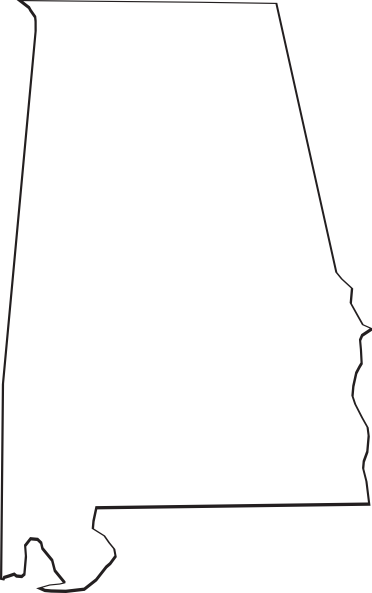 372x593 Alabama Outline Clip Art