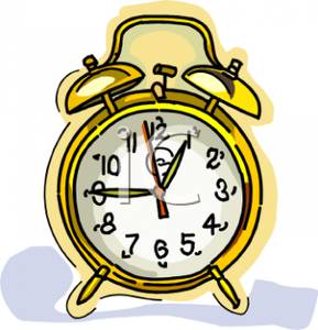289x300 Free Clipart Image An Alarm Clock 15 Minutes From One