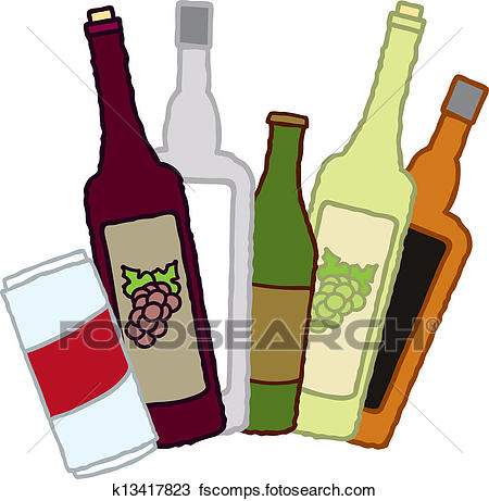 450x461 Clipart Of Cartoon Alcohol Related Items K8992320